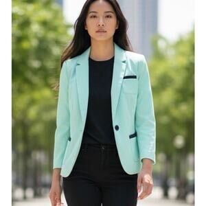 Y2K Limited Aqua/Mint Green Parisian Style Blazer